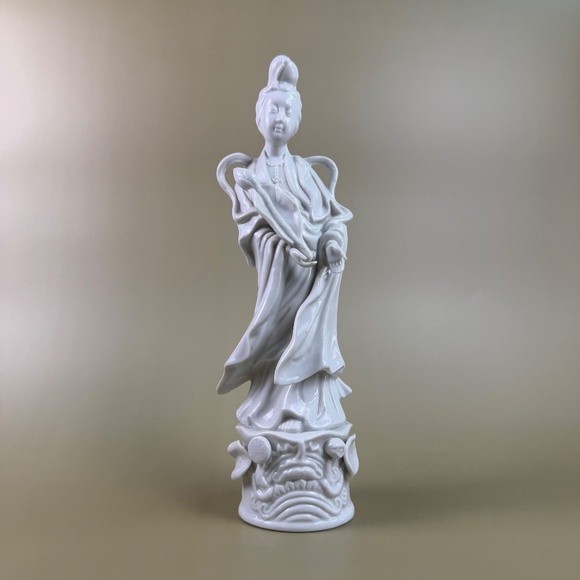 Vintage Homco Guanyin Porcelain Figurine #1426 | Made in Taiwan | White Glazed - Picture 2 of 12
